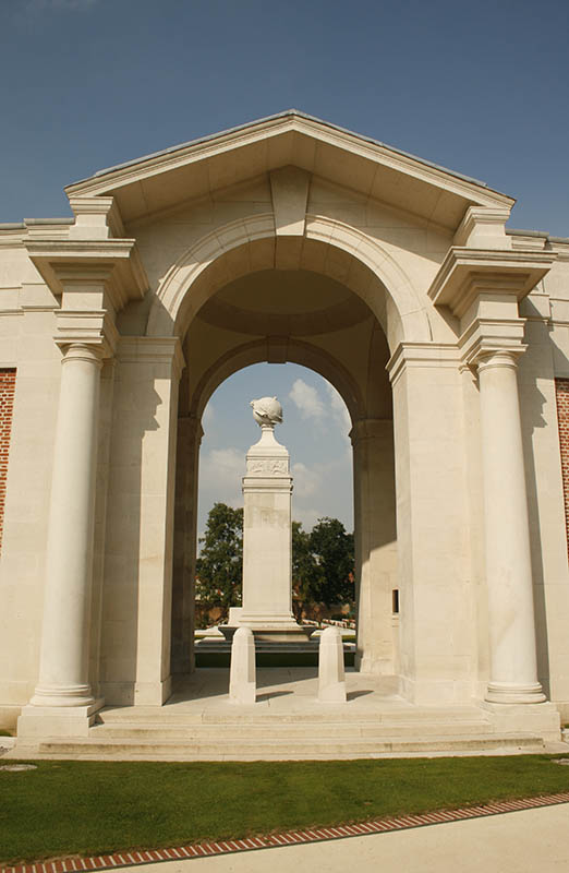 The Arras memorial and entrance to the cemetery where Walter's name is recorded The Arras memorial and entrance to the cemetery where Walter's name is recorded