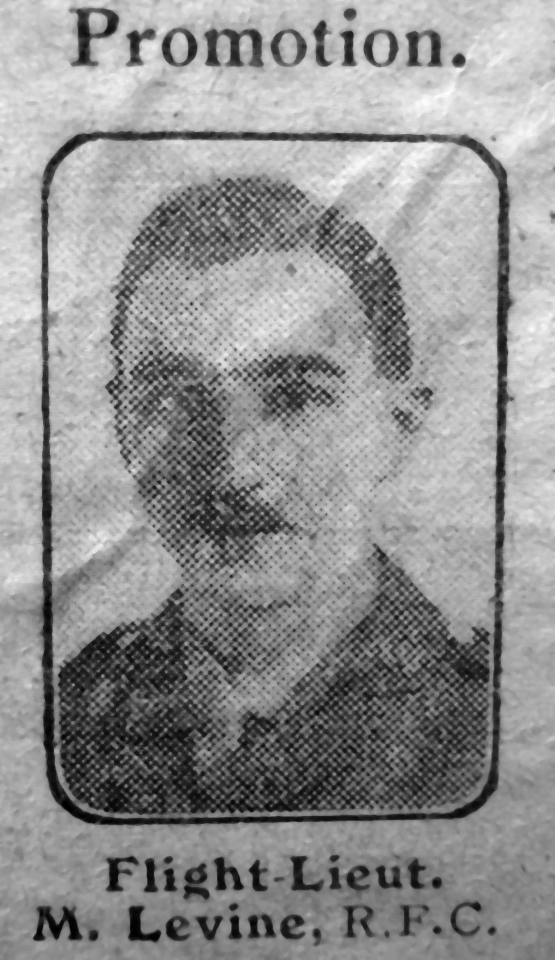 A photo of Myer Levine from a contemporary newspaper.