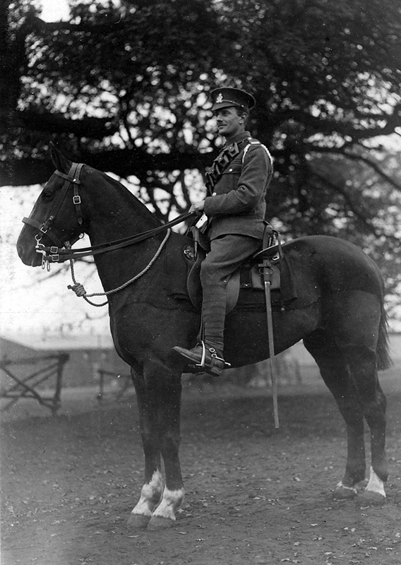 Reg as a mounted tropper of the Norfolk Yeomanry.